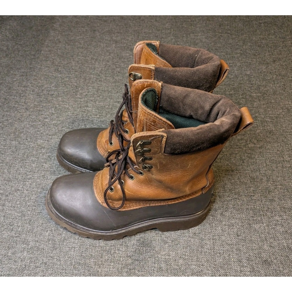 HH BROWN Mens Brown Leather Insulated Lace Up Boots Chukka Hiking Outdoors 11M